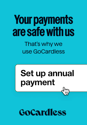 EKAM annual secure payment by GoCardless