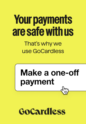 EKAM one-time secure payment by GoCardless